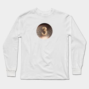 Number 3 - bronze Long Sleeve T-Shirt